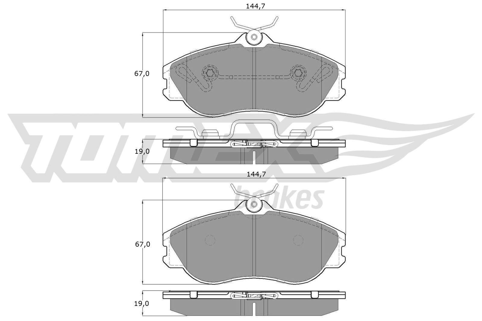 Bremsbelagsatz, Scheibenbremse