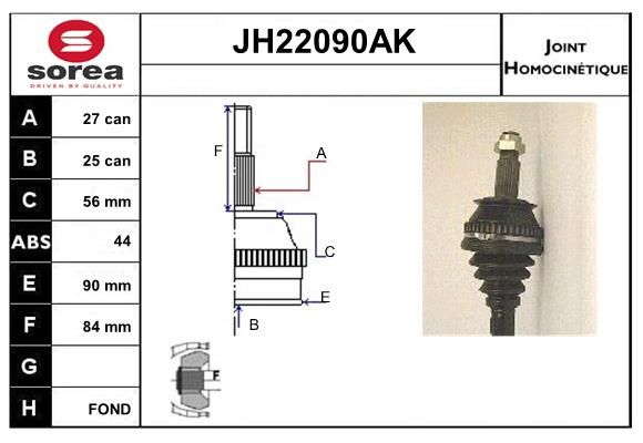 KIT CV JOINT AVEC KR053 - CROMA