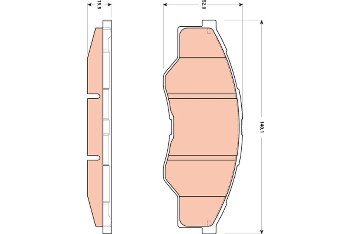 Brake Pad Set, disc brake GDB3500