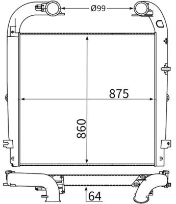 CI 749 000S MAHLE töltőlevegő-hűtő