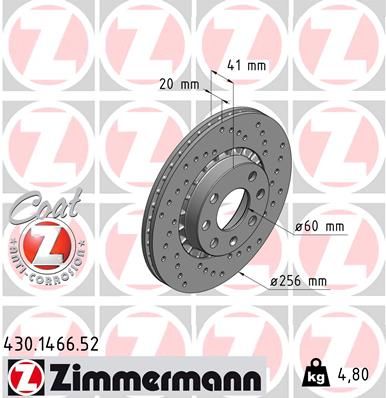 ZIMMERMANN 430.1466.52 - Bremsscheibe SPORT Z
