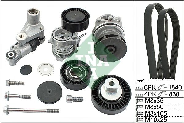 Water Pump + V-Ribbed Belt Kit 529 0053 30