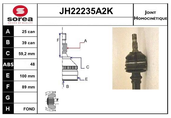 KIT CV JOINT AVEC KR085 - XANTIA