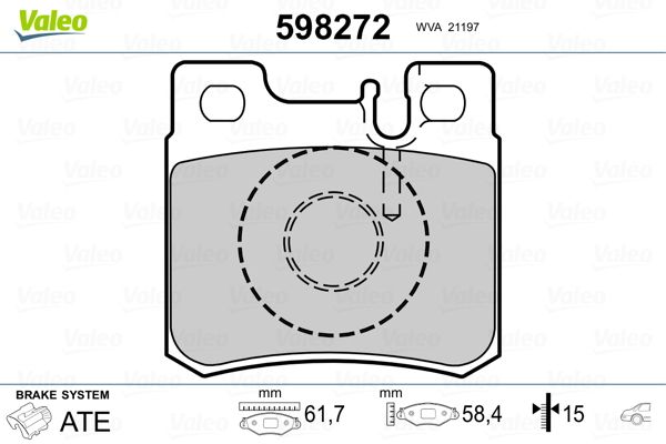 Brake Pad Set, disc brake 598272