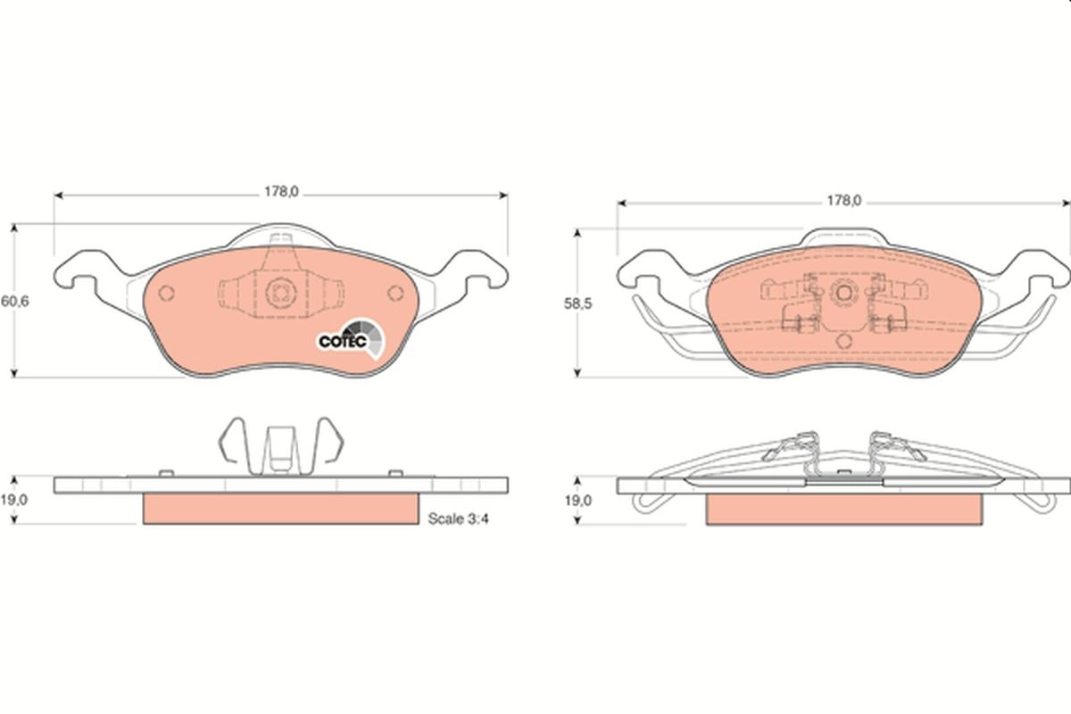 Brake Pad Set, disc brake GDB1358