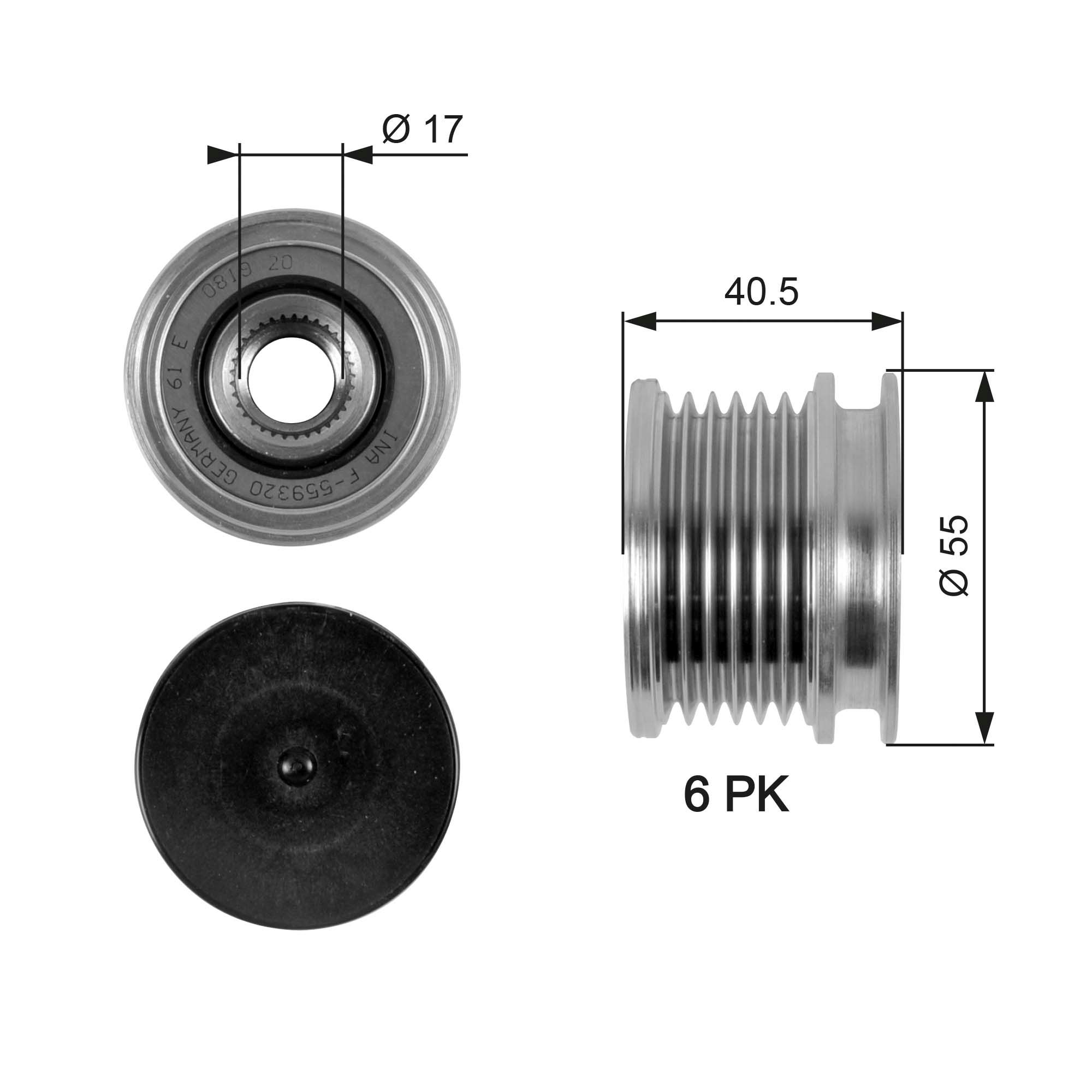 Alternator Freewheel Clutch OAP7057