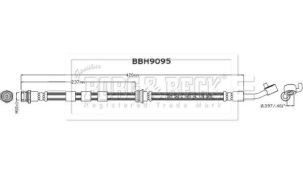 BBH9095 BORG & BECK fékcső