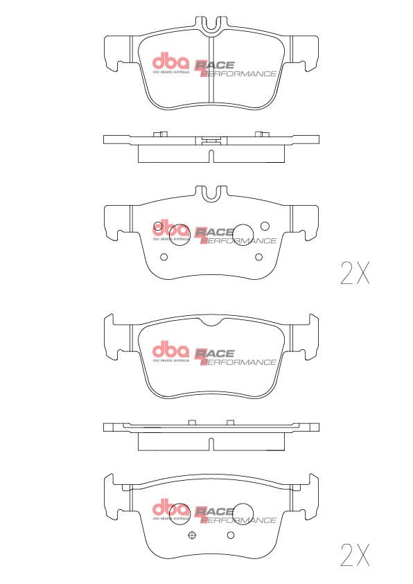 DBA RACE BRAKE PADS [ HONDA CIVIC 2016 - ON R ] - TecDoc Only