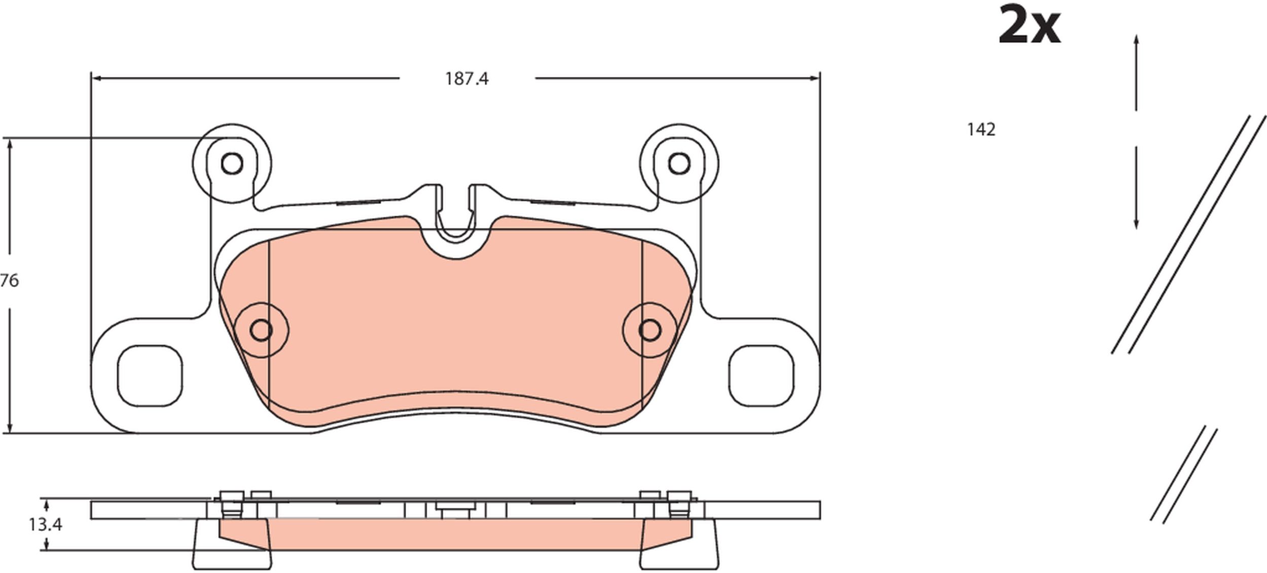 Brake Pad Set, disc brake GDB2465