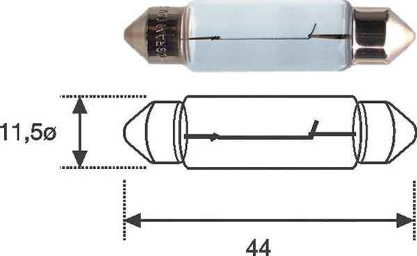 Bulb, licence plate light 009461200000