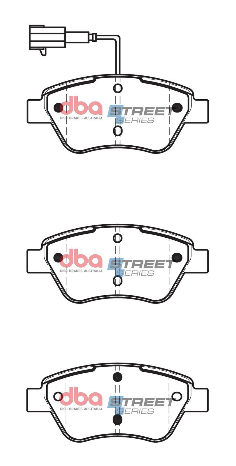 DBA SS STREET SERIES BRAKE PADS [ Fiat 500 2007 - On F ] - TecDoc Only