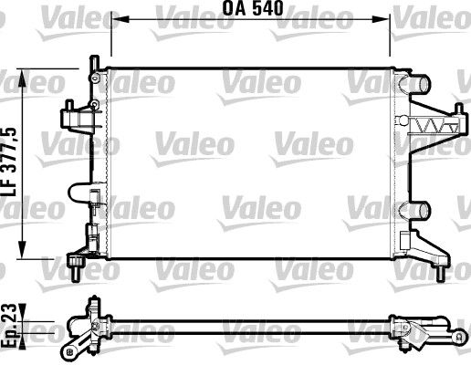 Radiator, engine cooling 732825