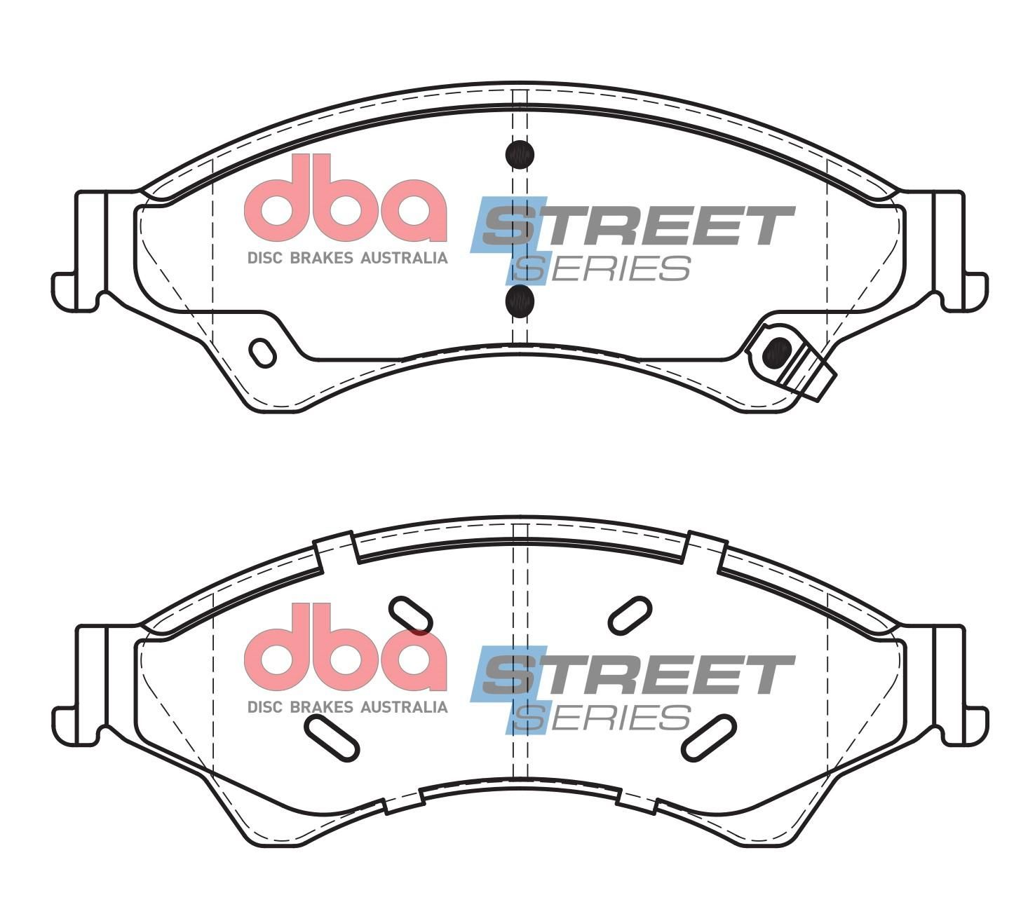 DBA SS STREET SERIES BRAKE PADS [  Ford Ranger, Mazda BT50 2018 - 2023  F ] - TecDoc Only