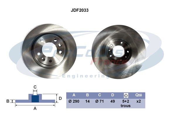 DISQUES DE FREIN JEU DE 2