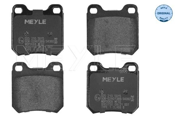 MEYLE 025 210 5015 Brake Pad Set, disc brake