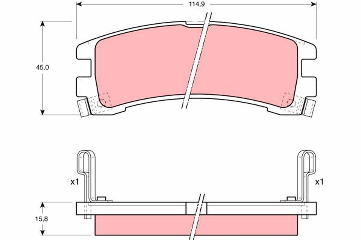 Brake Pad Set, disc brake GDB1018