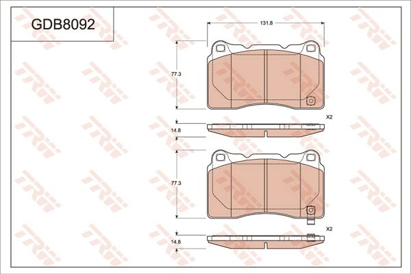 TRW DISC BRAKE PADS - TecDoc Only