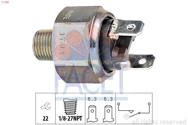 7.1101 FACET Made in Italy - OE Equivalent Féklámpakapcsoló
