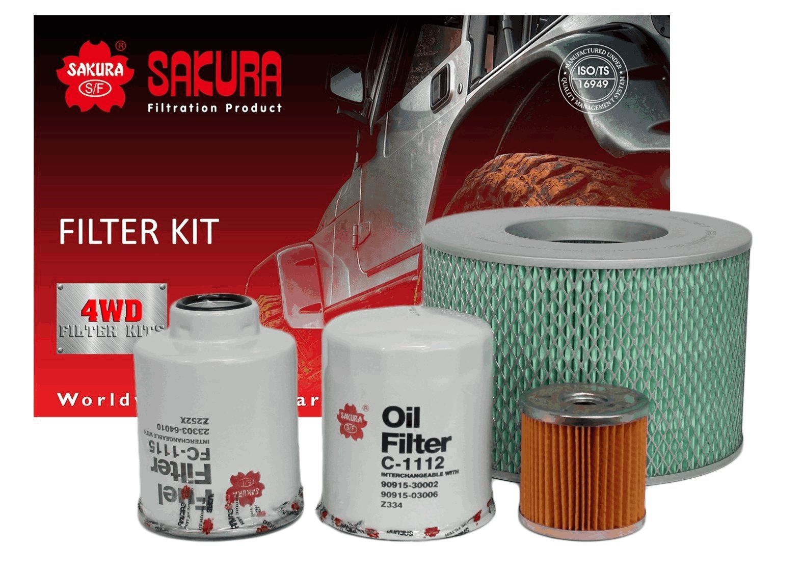 FILTER KIT OIL AIR FUEL TOYOTA - TecDoc Only
