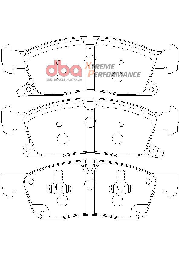 DBA XP PERFORMANCE BRAKE PADS [ Jeep Grand Cherokee WK F ](suits wear sensor DBAWS1108 ) - TecDoc Only