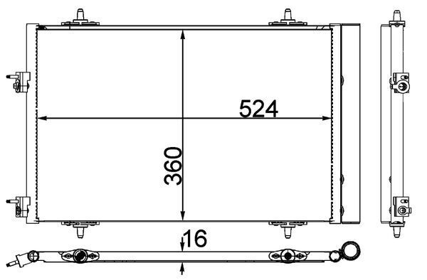 AC 40 000P MAHLE BEHR *** PREMIUM LINE *** kondenzátor, klíma