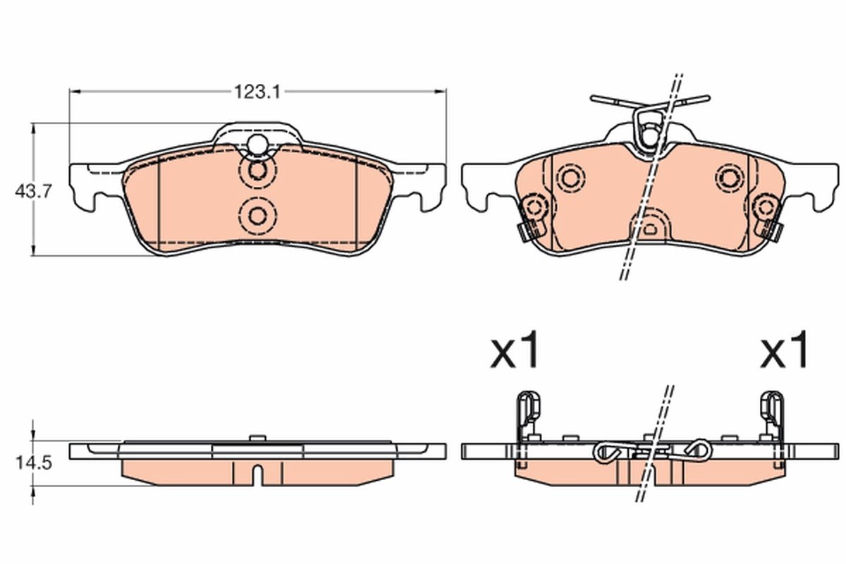 Brake Pad Set, disc brake GDB3588