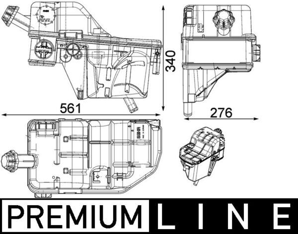 Expansion Tank, coolant CRT 134 000P