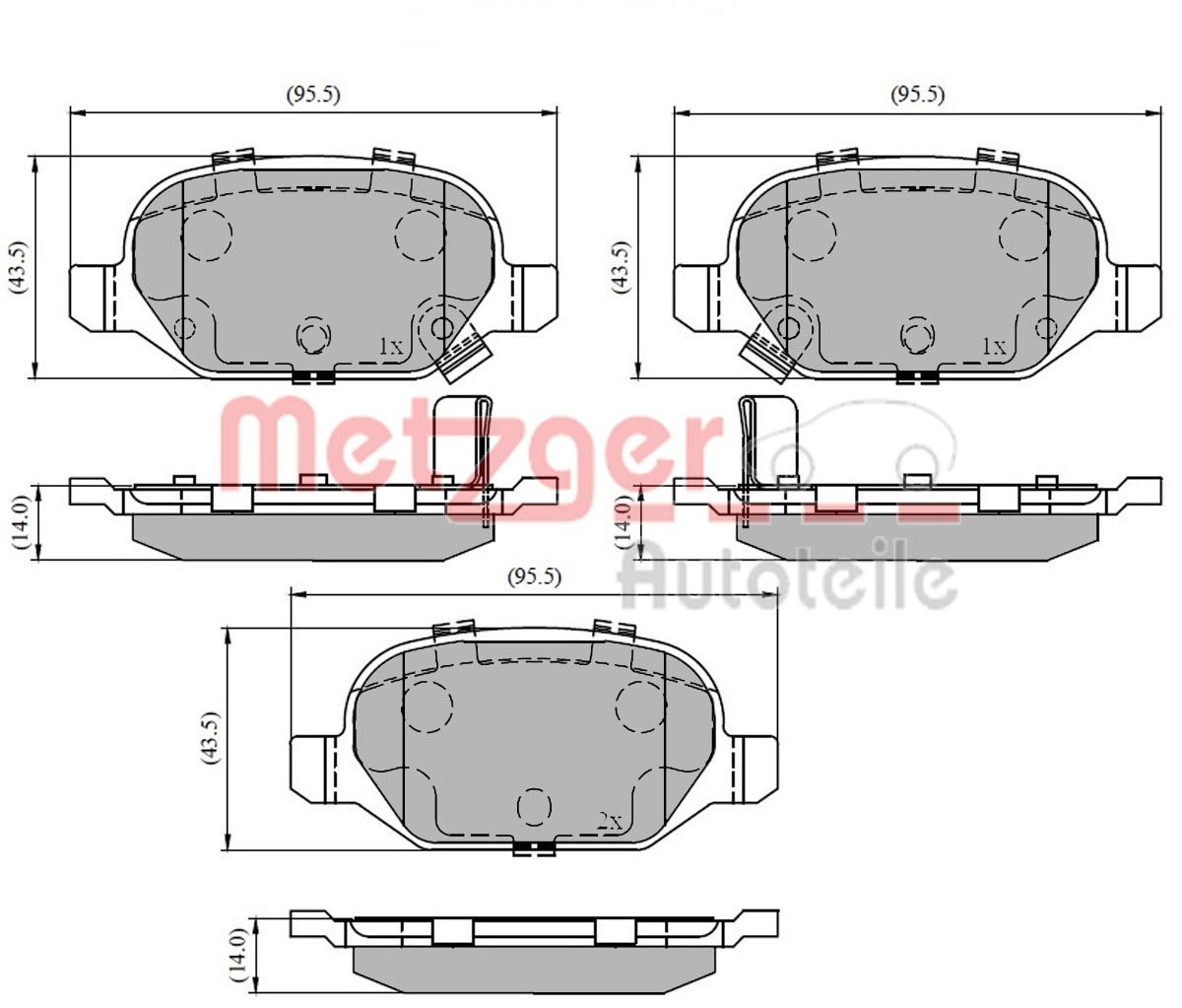 Brake Pad Set, disc brake 1170818