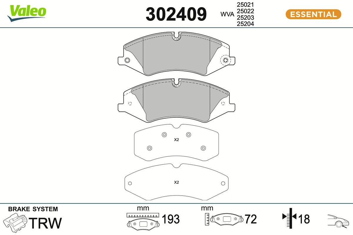 Bremsbelagsatz, Scheibenbremse