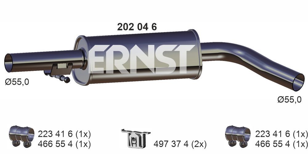 Mittelschalldämpfer