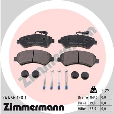 Brake Pad Set, disc brake 24466.190.1