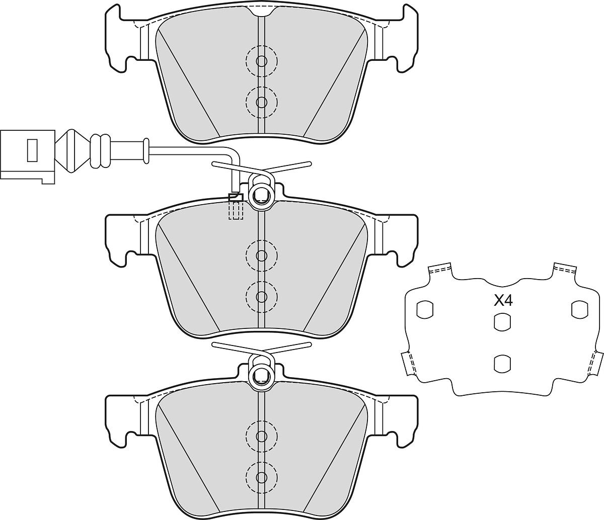 Bremsbelagsatz, Scheibenbremse