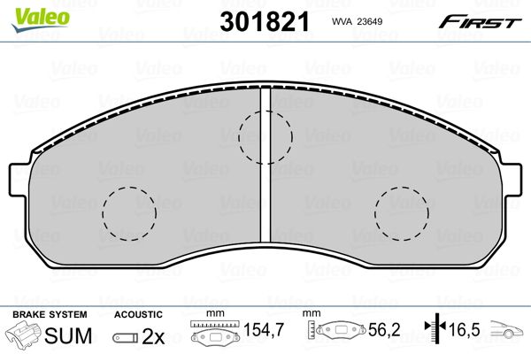 Brake Pad Set, disc brake 301821