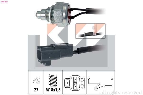 560 261 KW Made in Italy - OE Equivalent kapcsoló, tolatólámpa