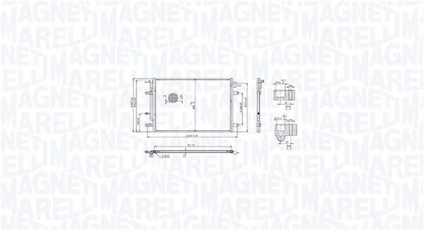 MAGNETI MARELLI 350203103400 - Kondensator, Klimaanlage