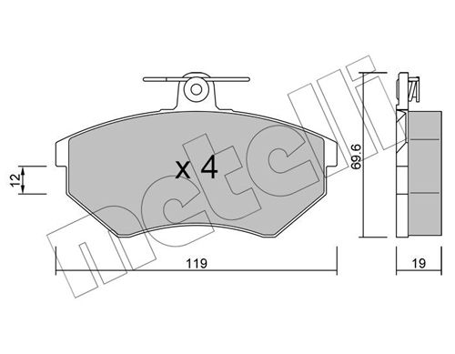 Brake Pad Set, disc brake 22-0050-2