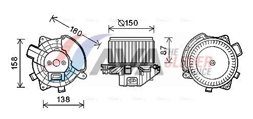 FT8440 AVA QUALITY COOLING Utastér-ventilátor