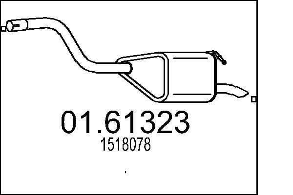 01.61323 MTS hátsó hangtompító