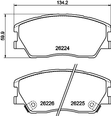 Brake Pad Set, disc brake 8DB 355 040-591