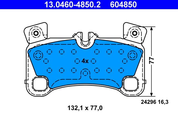 Brake Pad Set, disc brake 13.0460-4850.2