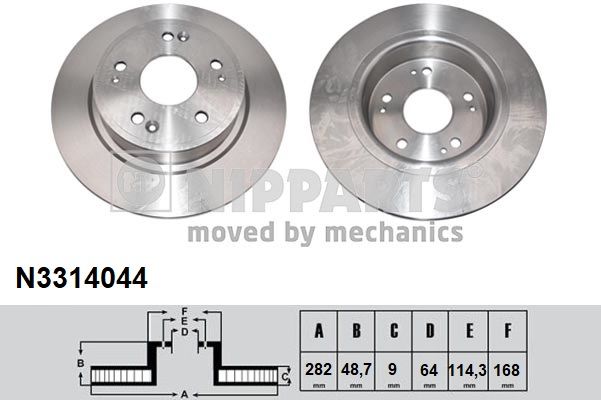 N3314044 NIPPARTS féktárcsa