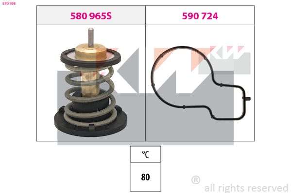 580 965 KW Made in Italy - OE Equivalent termosztát, hűtőfolyadék