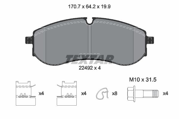 Brake Pad Set, disc brake 2249201