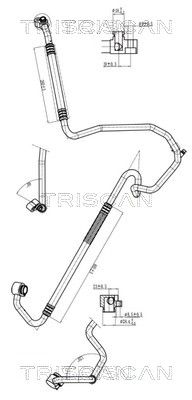TRISCAN 9010 29014 High-/Low Pressure Line, air conditioning