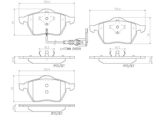 AUDI A4 B5 97-00 (FRT) *1 W/Sensor - TecDoc Only