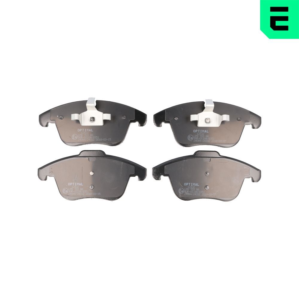 OPTIMAL BP-12432 - Bremsbelagsatz, Scheibenbremse
