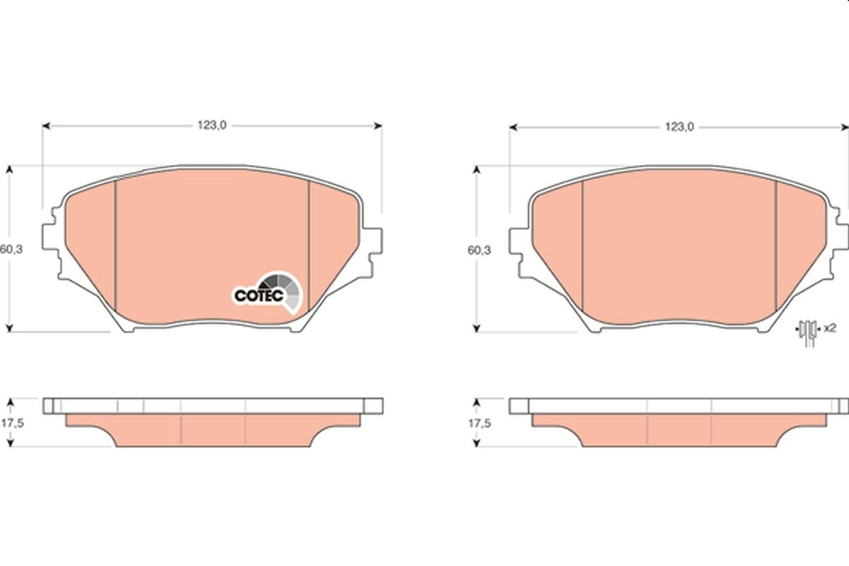 Brake Pad Set, disc brake GDB3251