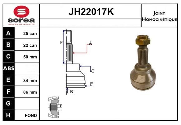 KIT CV JOINT AVEC KR078 - MESTRO