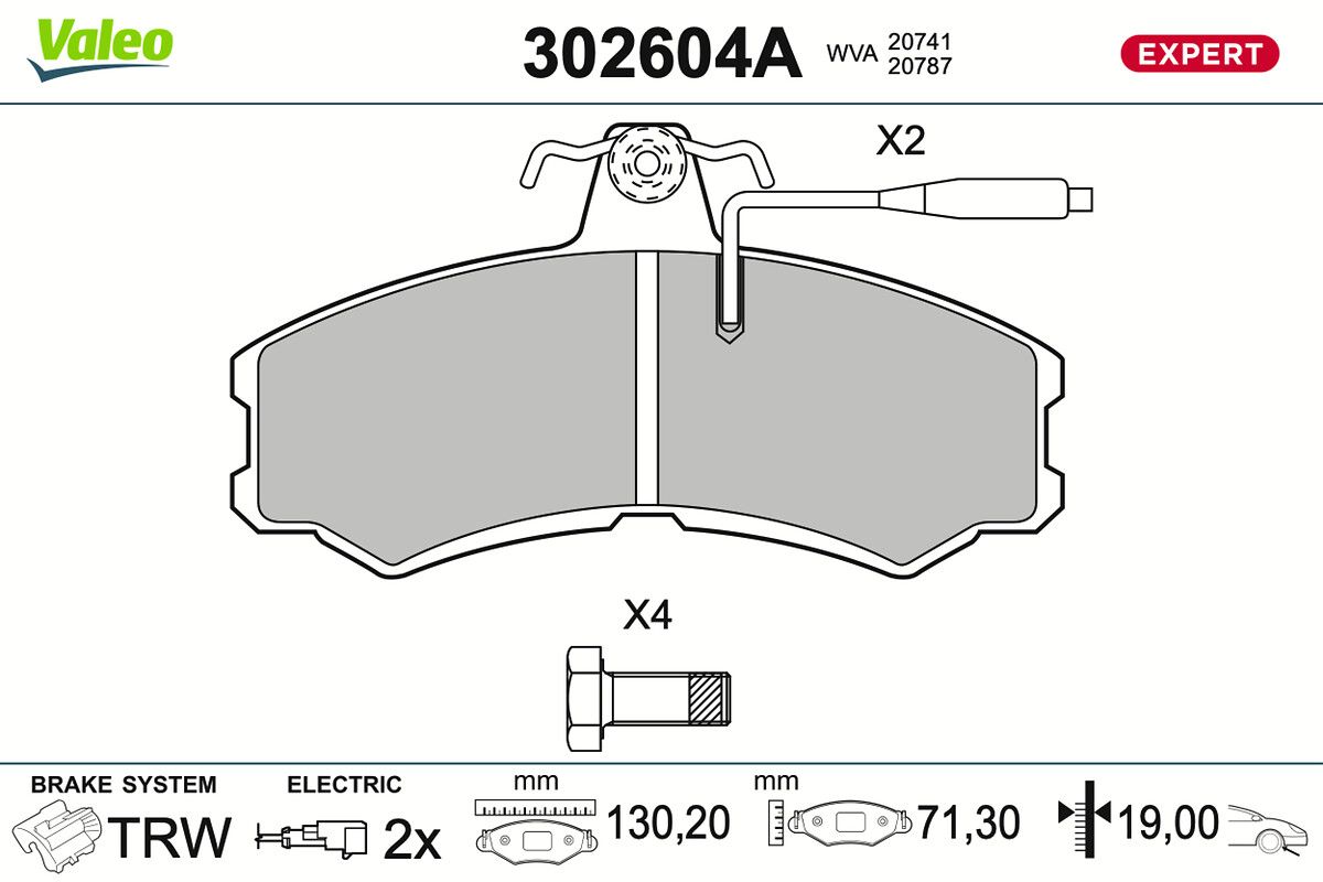 Bremsbelagsatz, Scheibenbremse