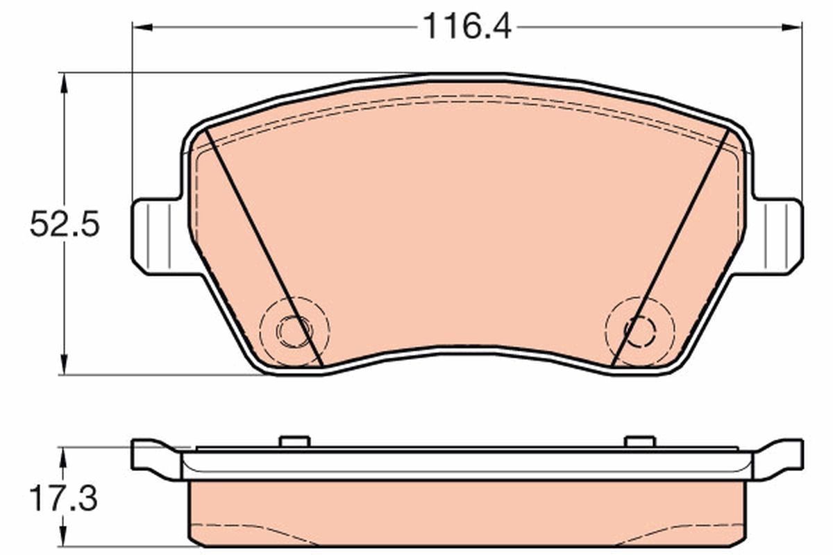 Brake Pad Set, disc brake GDB2017